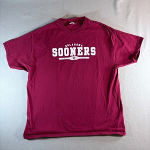 AS Sports Oklahoma Sooners T Shirt Mens XL‎ Maroon OU NCAA College Cotton